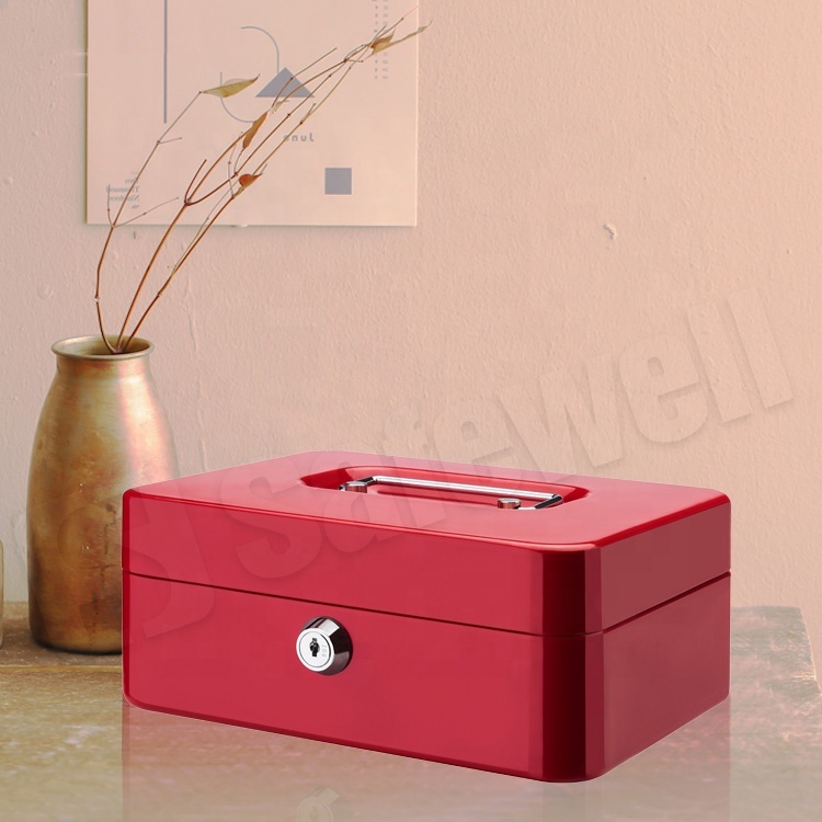 Home office stores use metal cash boxes with key locks to store safedeposit boxes Shopee