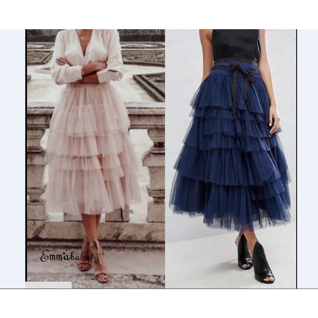 Chicwish | Skirts | Chicwish Ombre Tiered Ruffle Mesh Tulle Maxi Skirt - View #3