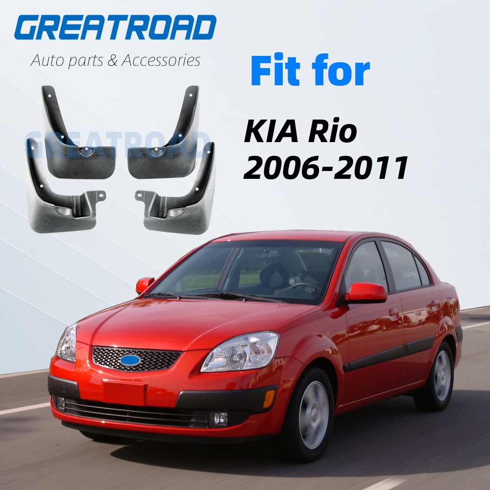 Car Mud Flaps For Kia Rio 2006 2011 New Pride 4Door Sedan Mudflaps