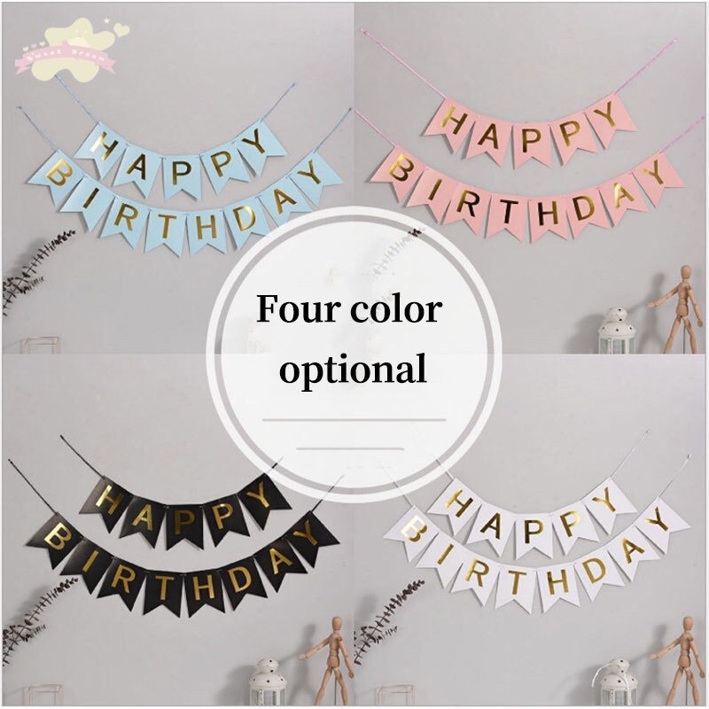 HAPPY BIRTHDAY BANNER FLAGS WALL DECOR | Shopee Philippines