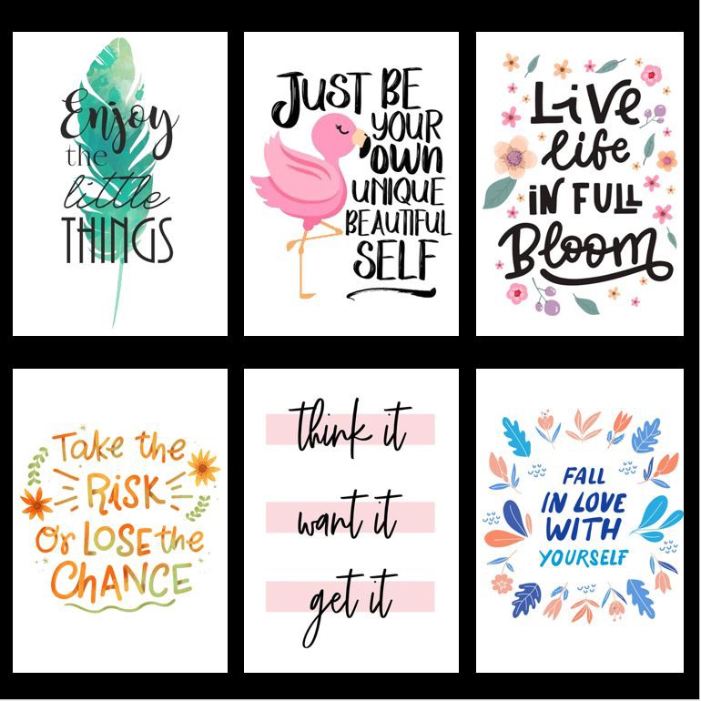 Batch 11 Aesthetic Home Wall Decor Motivational Positive Quotes Bible ...