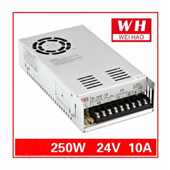 CNC 24V 10A Regulated Switching Power Supply AC 220V/115V to DC24V 250W ...