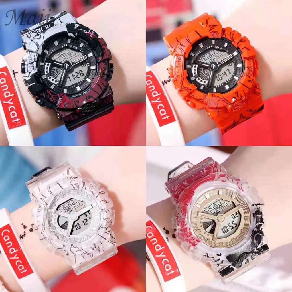 [KUSU] One Piece / Dragon Ball Cartoon Animation Digital Watch Water ...