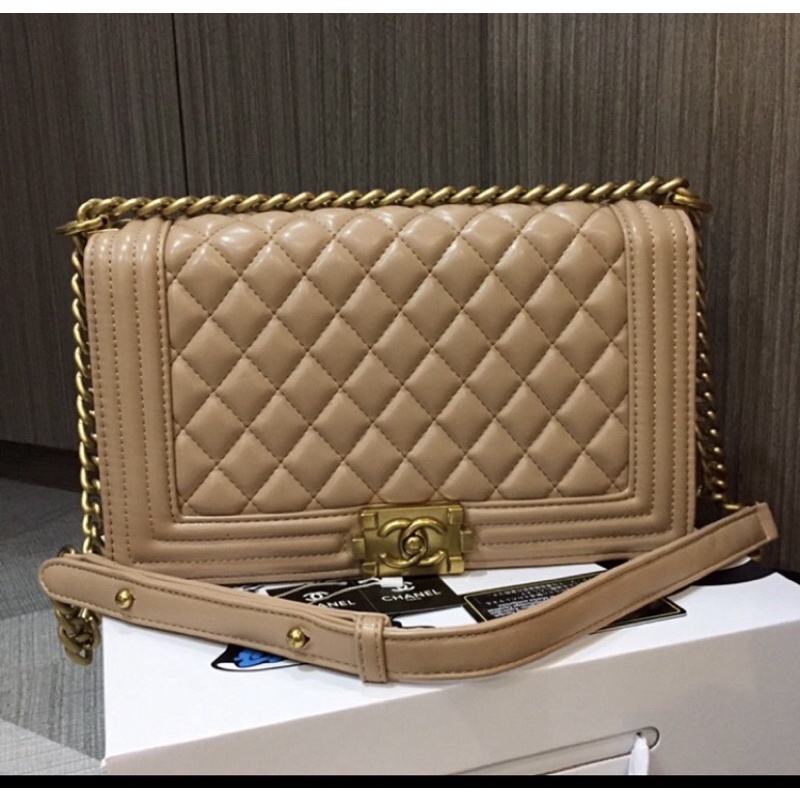 Chanel cheap nude clutch