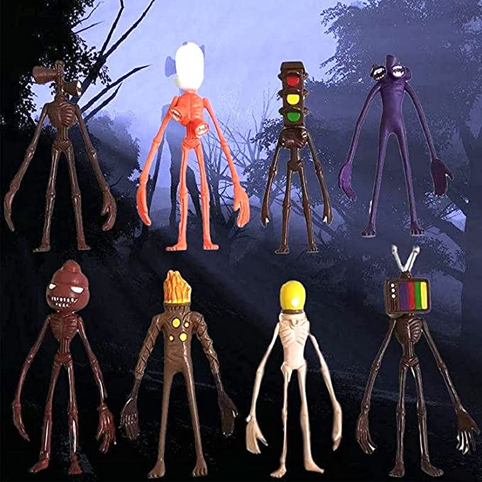 8Pcs Siren Head Toys Horror Model Action Figures Siren Head Home