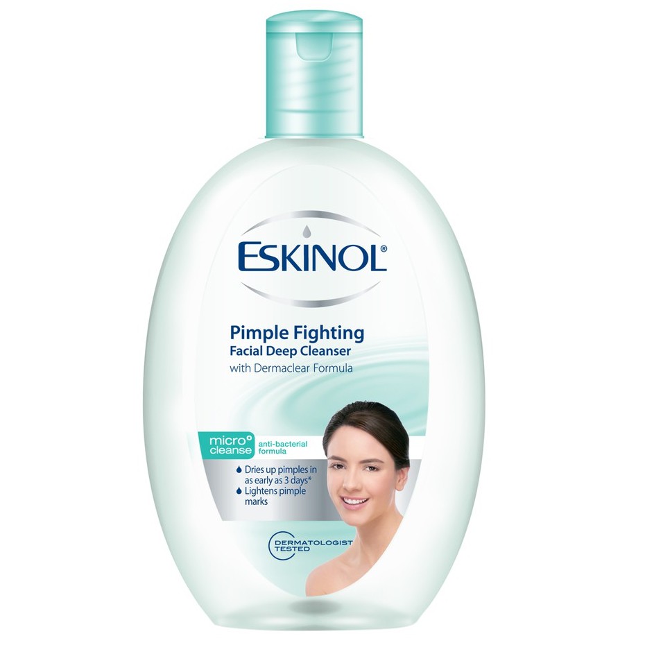 Eskinol Facial Deep Cleanser Pimple Fighting with Dermaclear Formula 225ml Shopee Philippines