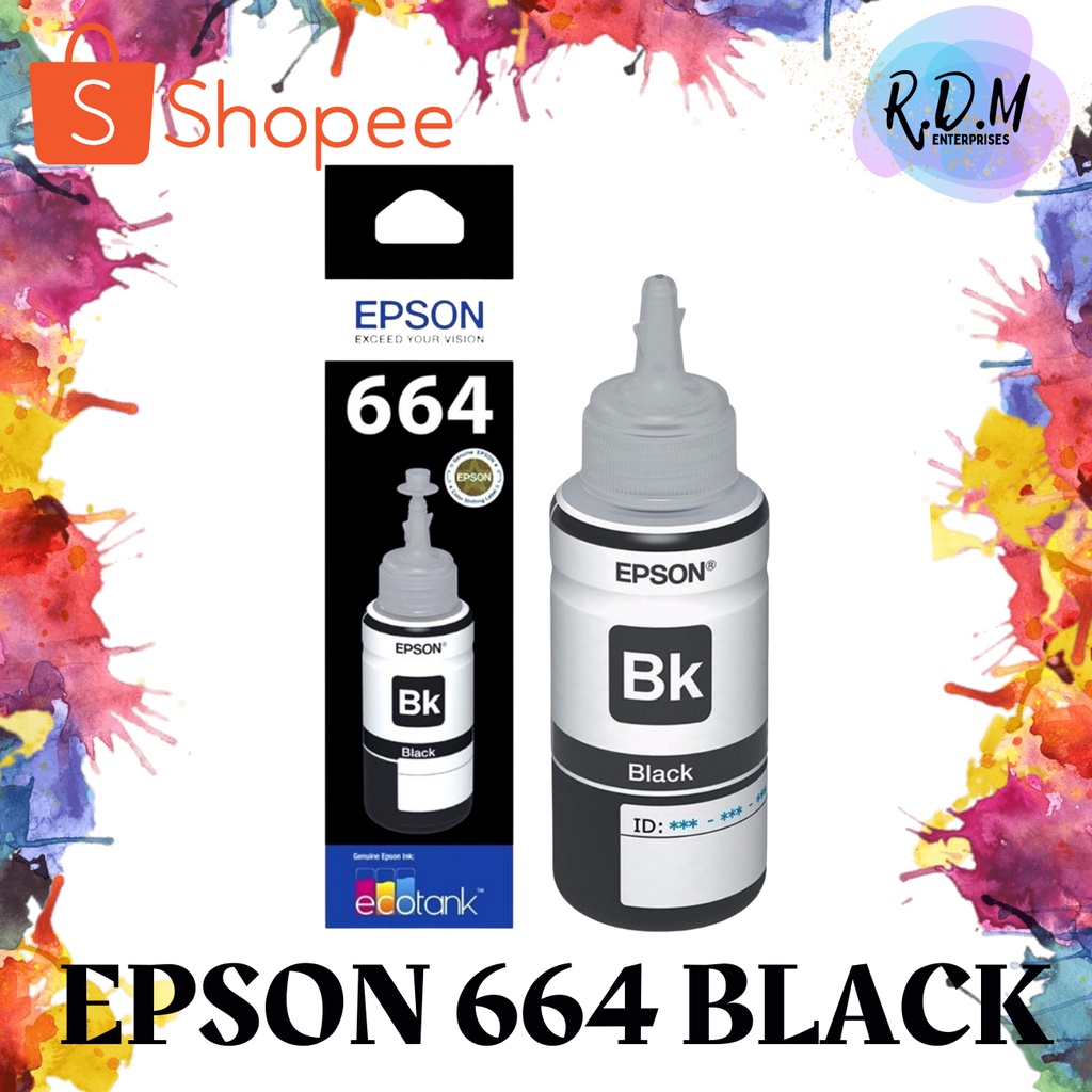 Epson 664 Ink Bottle Black T6641 Shopee Philippines 3678