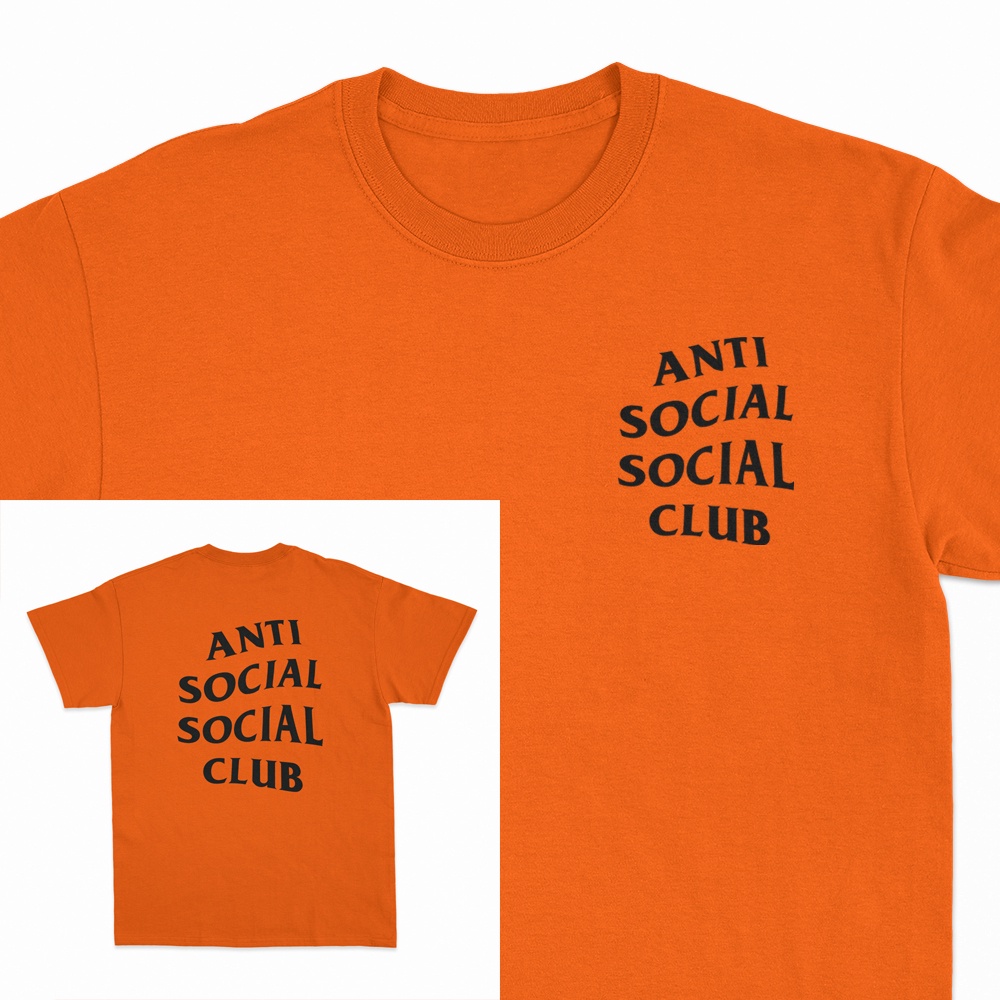 Orange anti social social club clearance shirt