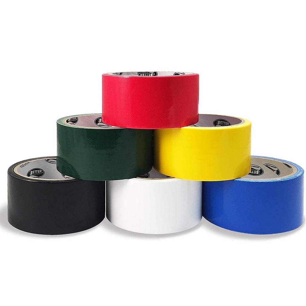 50mm X 20m Duct Tape Assorted Colors - Red, White, Blue, Black, Yellow 