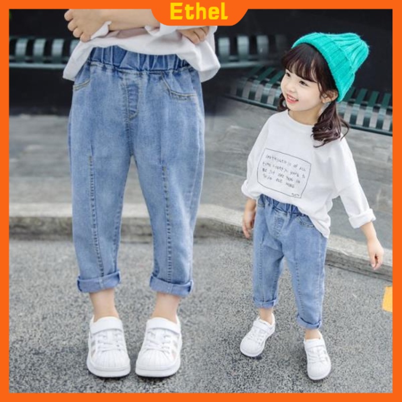 Jeans for Kids Girls Children's 5-16 Years Old Fashion Casual