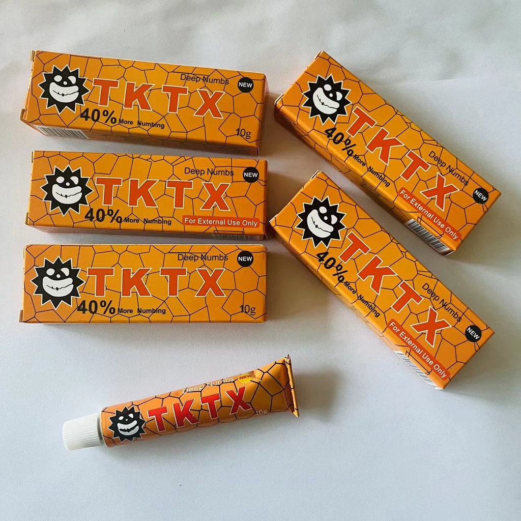 Yellow TKTX Tattoo Cream Numbing Popical Pnesthetic Paser Safe Fast Painless Cream 10g Shopee