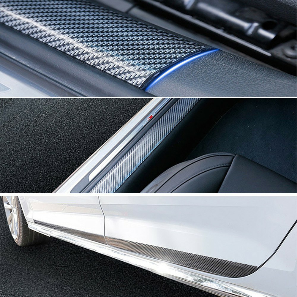 Carbon trunk stickers, car foot step stickers (5cm wide) | Shopee ...