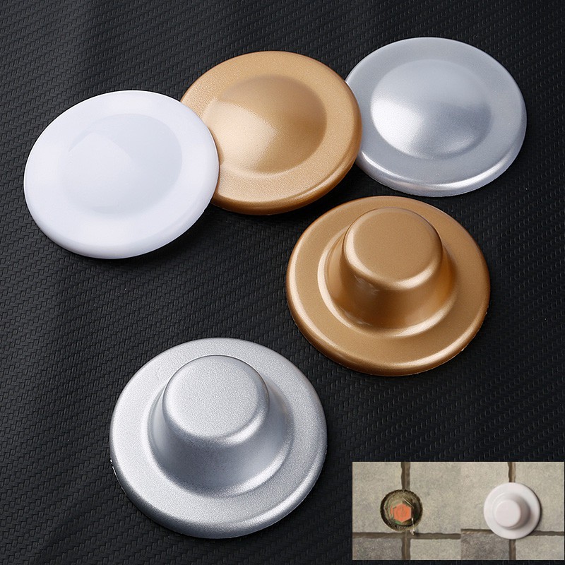 (COD) 1PCS 80mm Round Wall Hole Dust Cover Self Adhesive Plastic