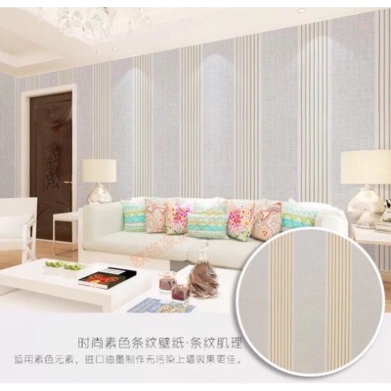 Aceking Wallpaper 2 Elegant Stripe Design Wall Sticker Waterproof Self ...