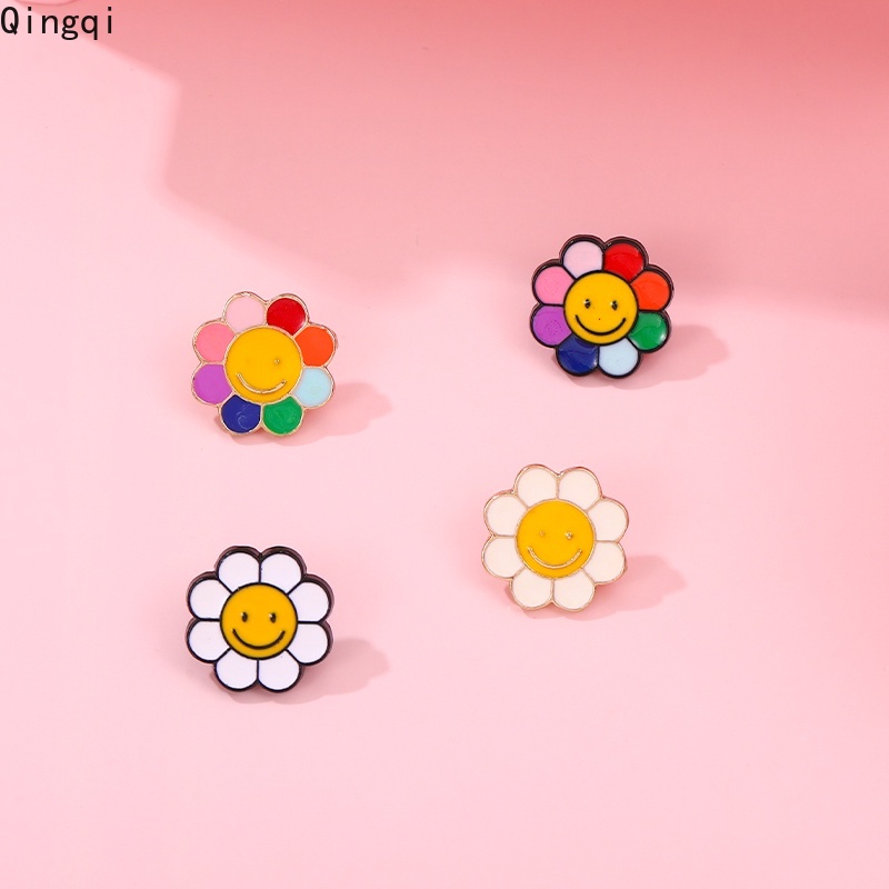 Cat & Daisy Oil Painting Enamel Pins Cute Black White Kitties Animal Brooch Couples Flower Hat Clothe Badge Fashion Jewelry Gift