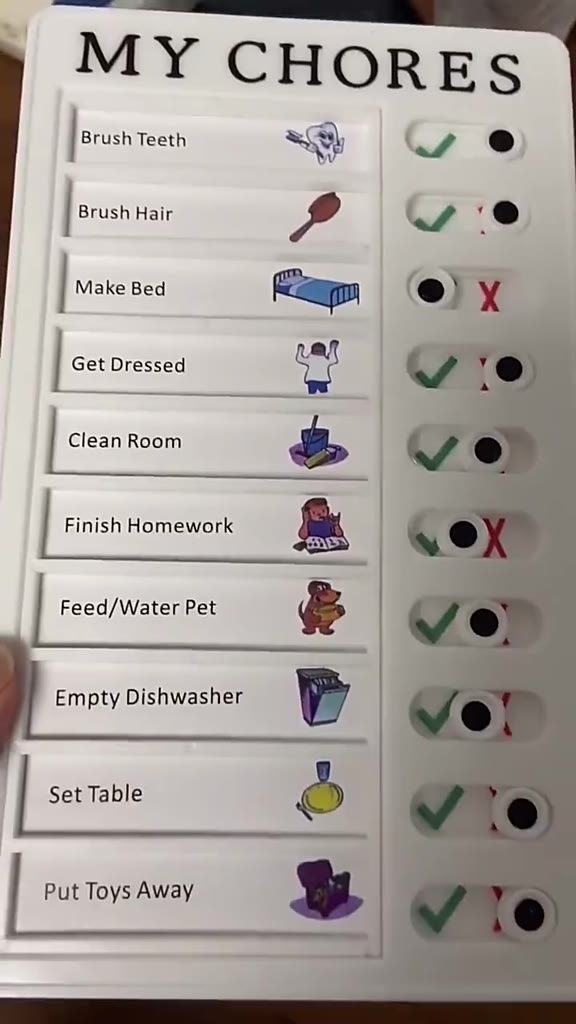 Multi-purpose Wall Hanging Checklist Memo Boards Adjustable My Chores ...