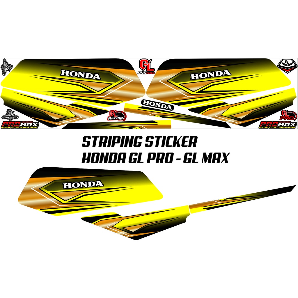 Striping Decal Variation Of Honda Gl Pro Gl Max Striping Sticker