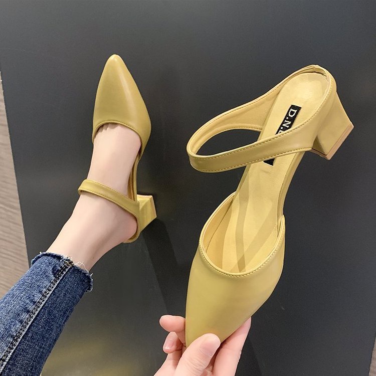 Candy Color Midheel Fashion Women's Pointed Toe Shoes Shopee Philippines