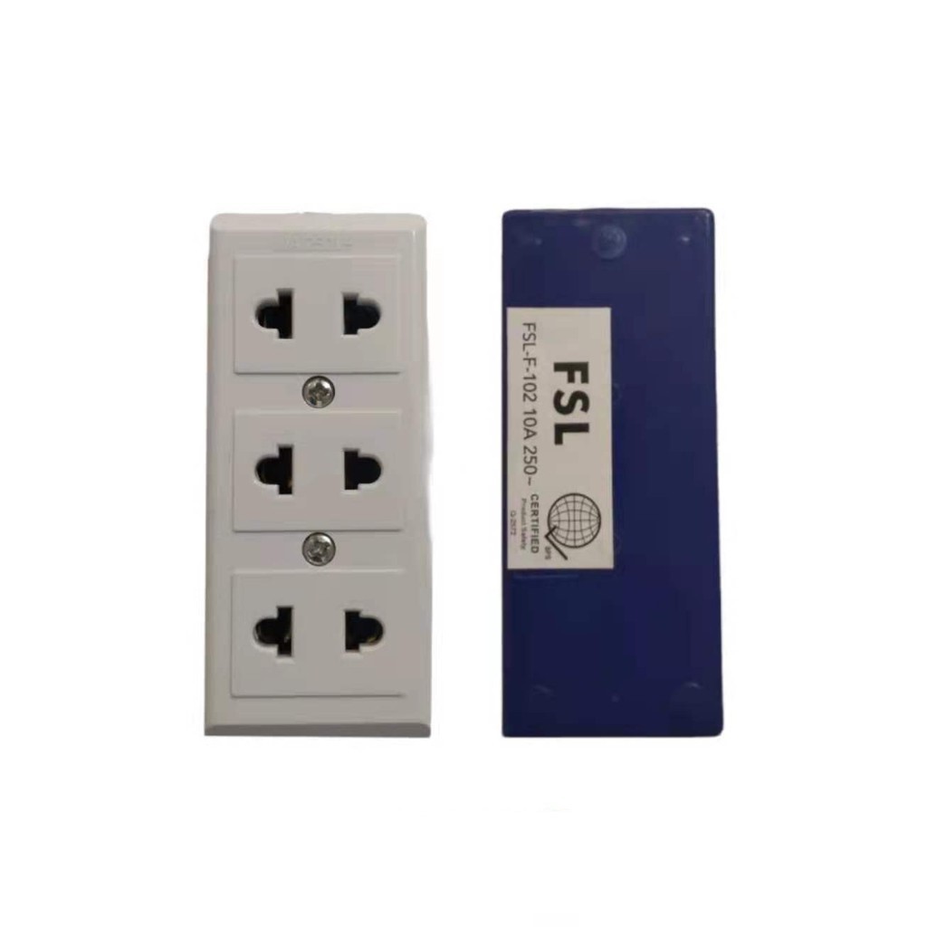 HIGH QUALITY FSL UNIVERSAL OUTLET WITHOUT PLATE (2 GANG AND 3 GANG ...