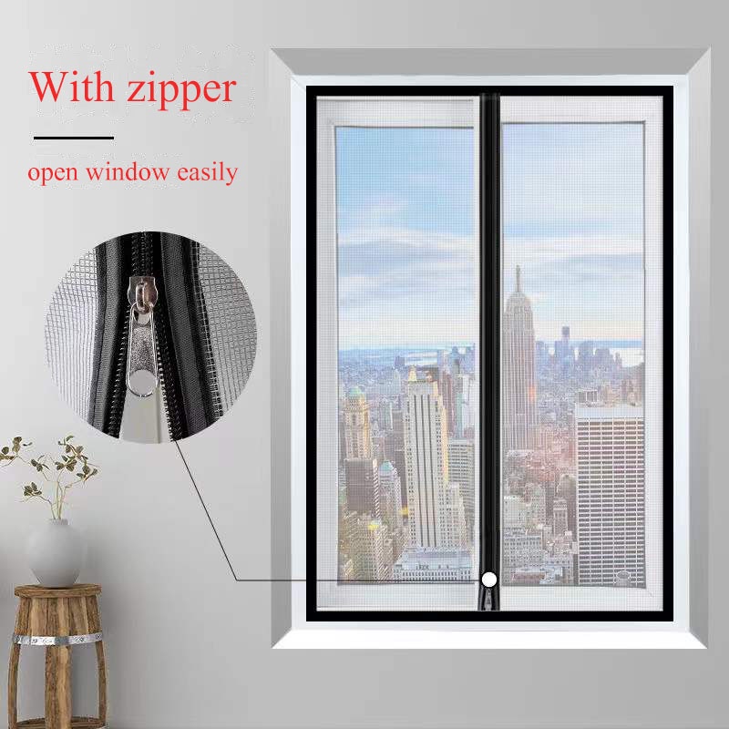 JHD window Screen net Customized with ZIPPER Prevent insect DIY Self ...