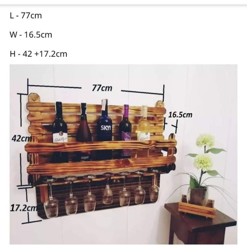 wooden wine rack/acacia wood | Shopee Philippines