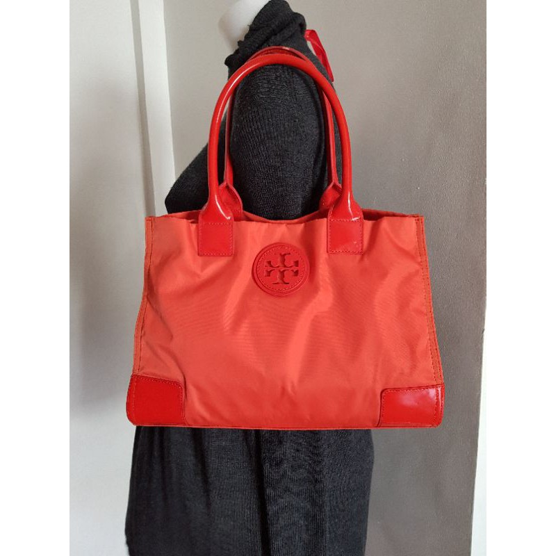 Pre loved Tory Burch Ella Tote Bag Orange Shopee Philippines