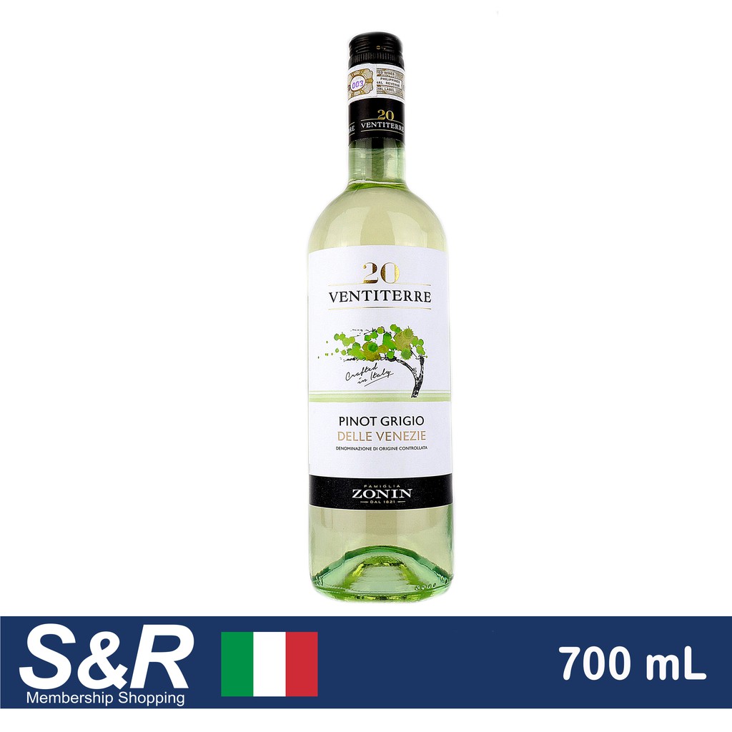 Zonin Ventiterre Pinot Grigio Wine 750mL | Shopee Philippines