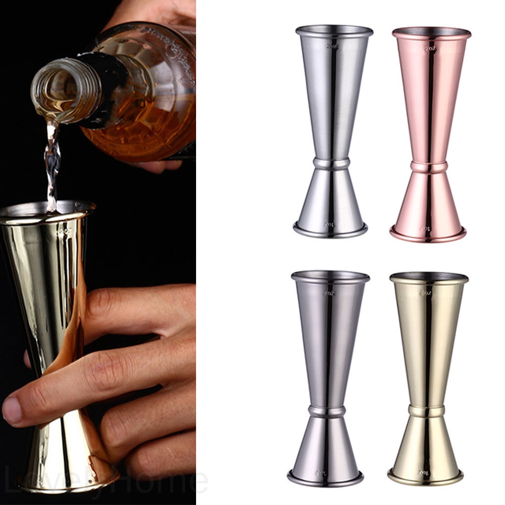 Stainless Steel Double Shaker Measure Cup 30ml/60ml Bar Jigger Liquo ...