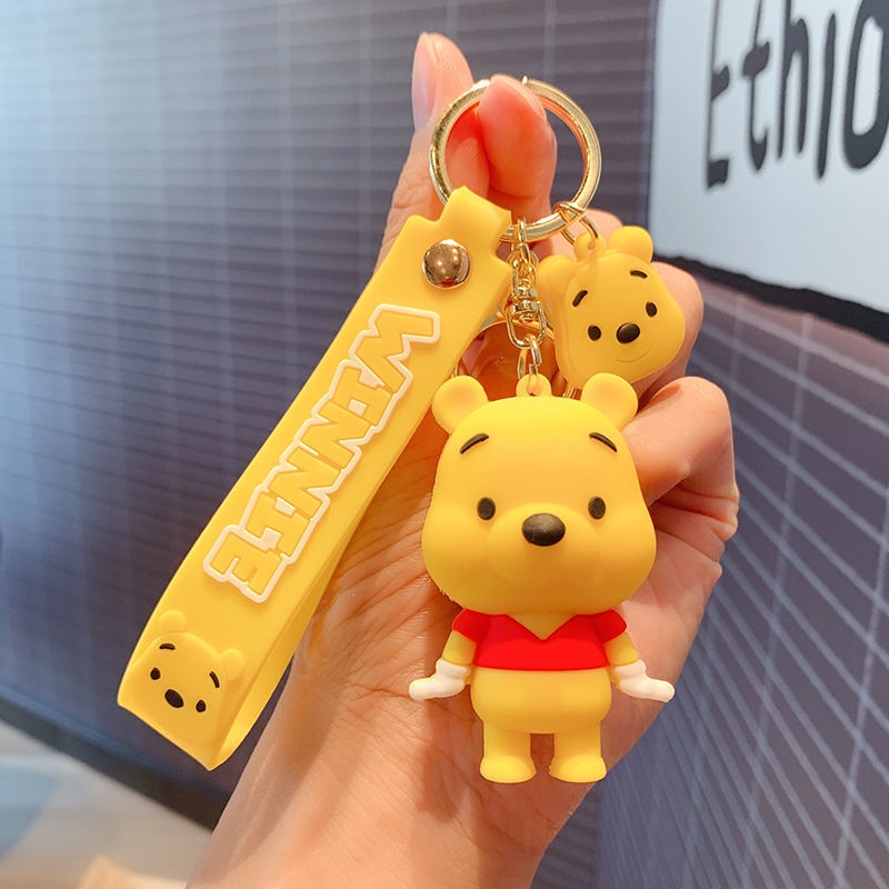Cartoon keychain pendant Winnie the Pooh keychain couple key ring