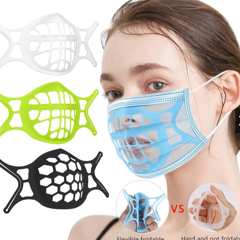 3D Face Mask Bracket Silicone Mask Holder Inner Support Breathing Mask ...