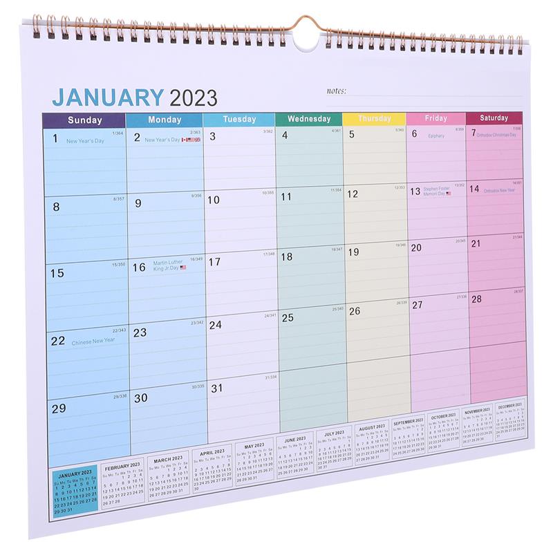 Calendar Wall Monthly 2023 Hanging Planner 2022 Office Schedule Paper ...