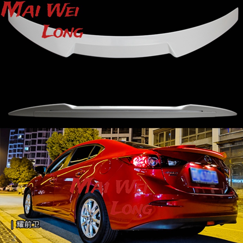 For Mazda 3 Axela sedan 2014-2020 ABS rear tail box wing LED spoiler