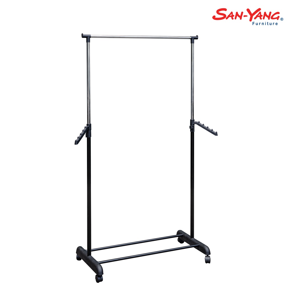 Sampayan / Indoor Double pole with rollers Adjustable Rolling Clothes