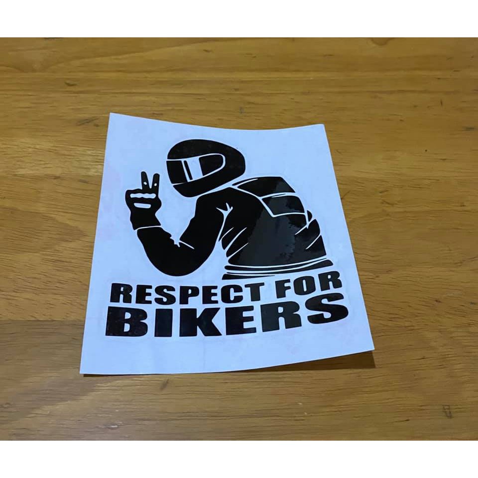 Respect for Bikers Car Decal [ C.O.D] | Shopee Philippines