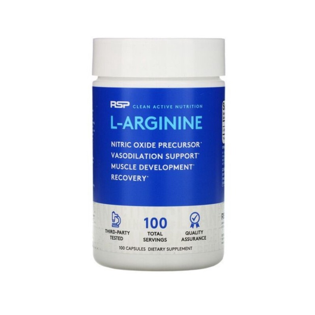 RSP Nutrition, L-Arginine, Nitric Oxide + Vasodilation, 100 Capsules ...