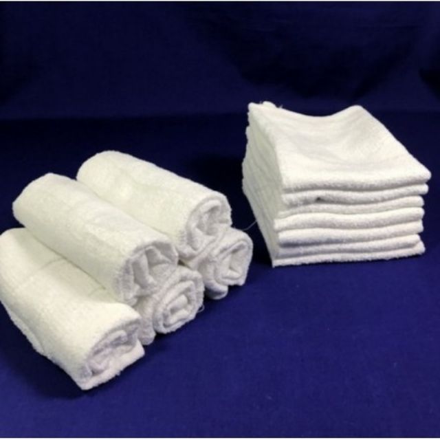 12pcs high quality cosy cotton hand towel white rectangle handkerchief ...