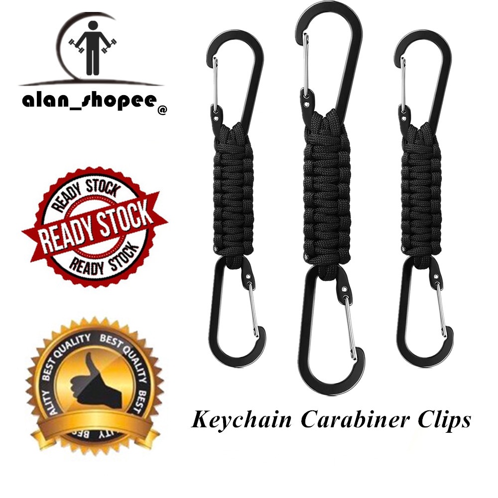 Keychain Carabiner Clips, Lanyard Hanger with Chain Hooks Heavy Duty ...