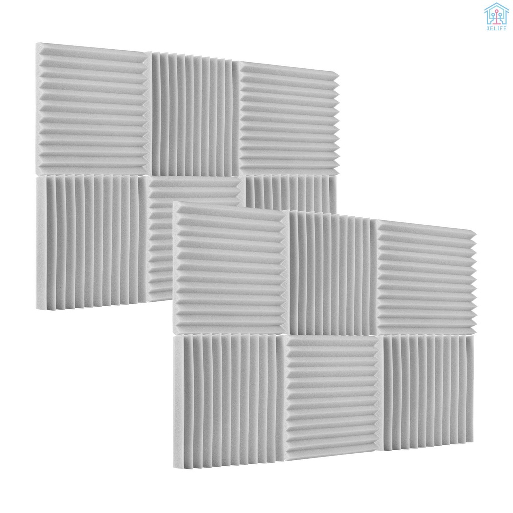 12pcs/pack Studio Acoustic Foams Sound Insulation Foam Sound Absorbing ...