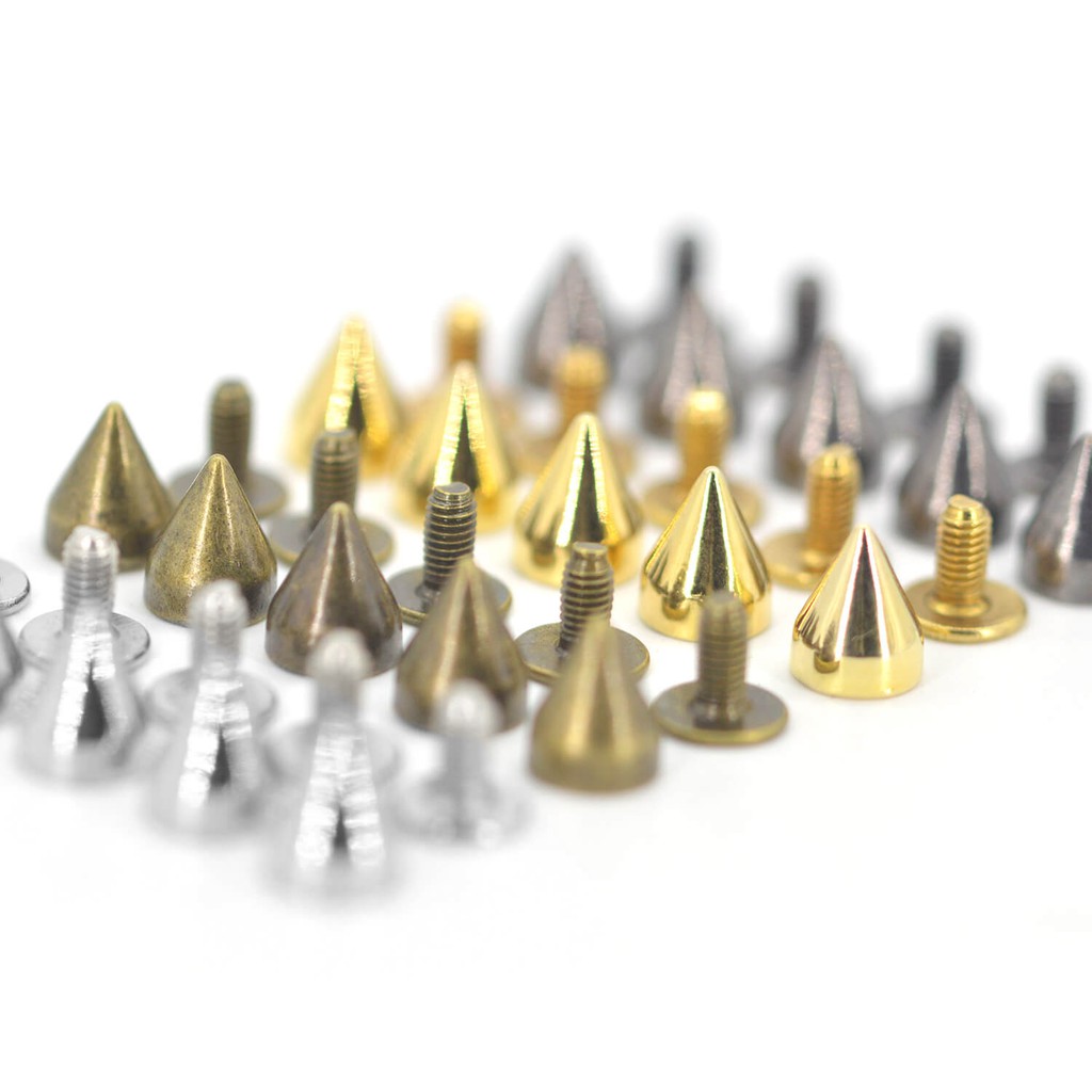 Leather Crafts Accessories Plated Spike Rivets Punk Spikes Cone Rivets ...
