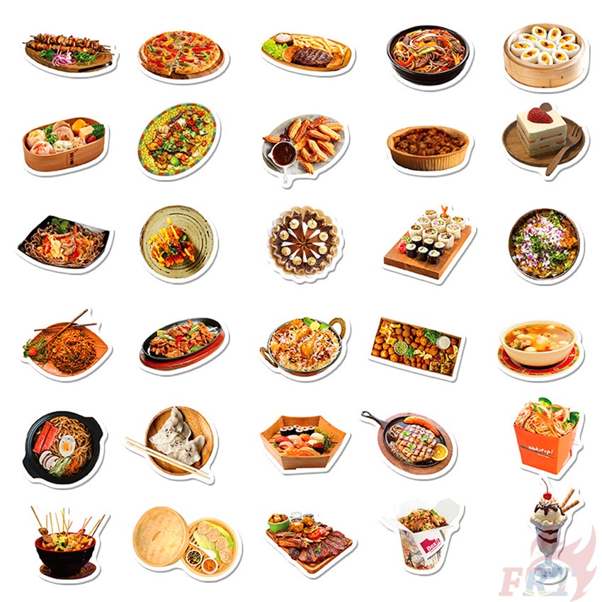 90Pcs/Set Real Delicious Food Series 01 Mini Stickers DIY Fashion Mixed ...