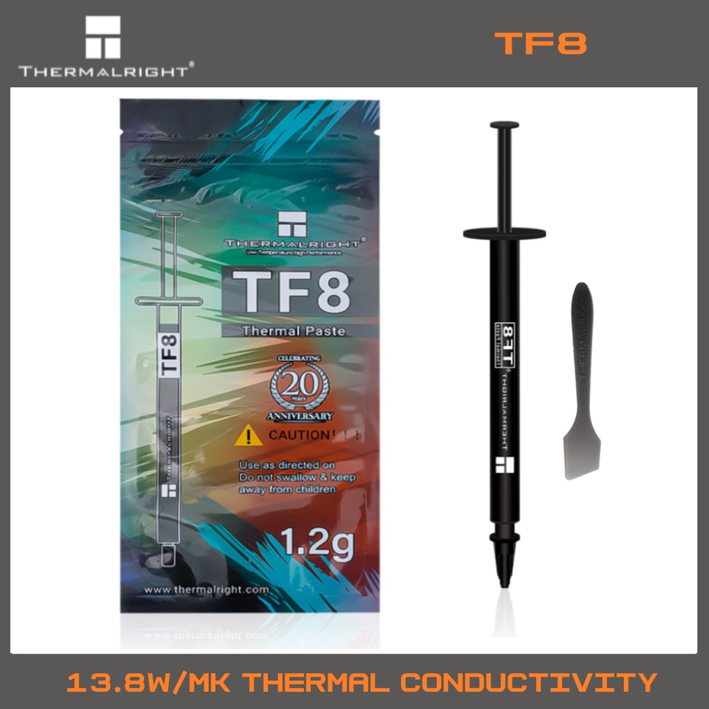 Thermalright TF8 Thermal Paste 13.8 W/mK, Carbon Based High Performance ...