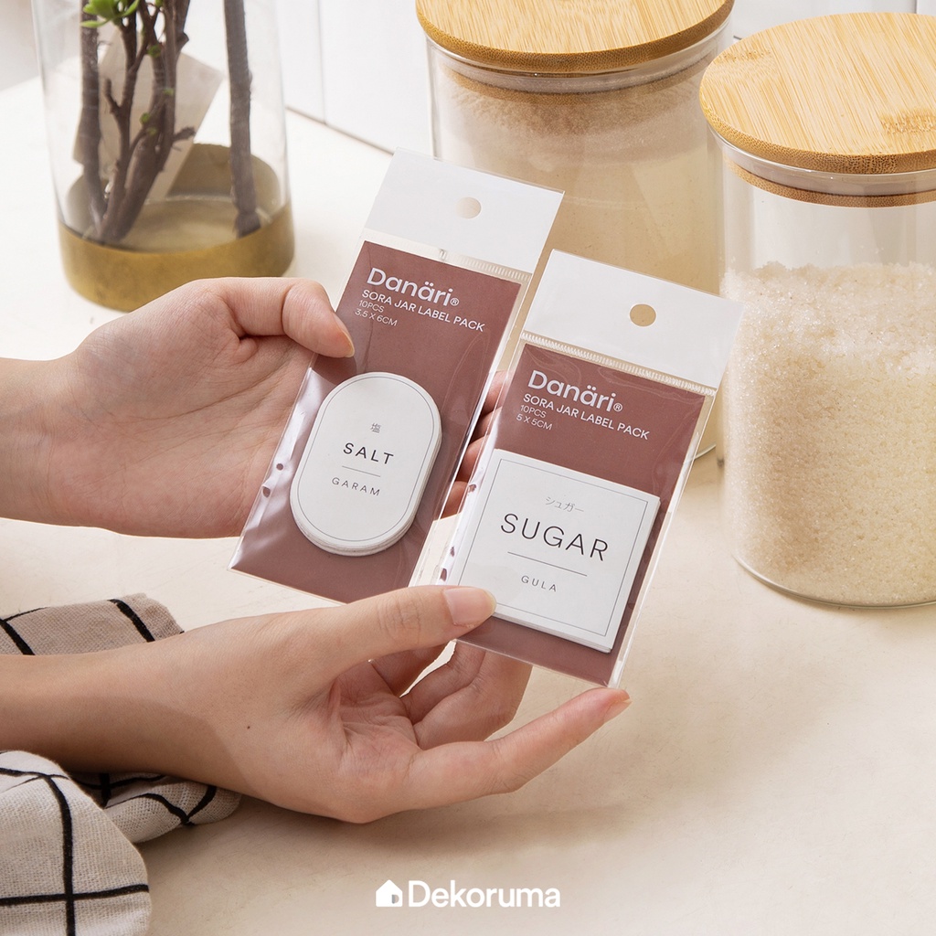 Dekoruma SORA Jar Sticker | Jar Label Contents 10 pcs | Jar Stickers ...