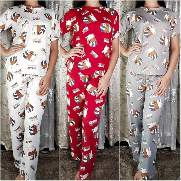 Fashion Terno Pajama We Bare Bear Shopee Philippines