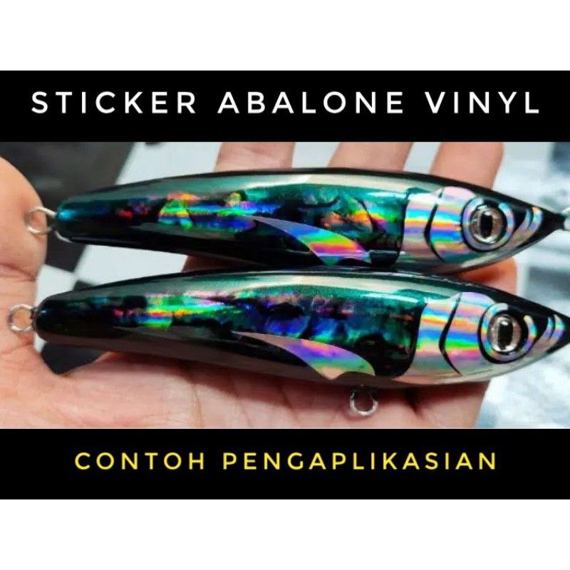 Abalone Shell Vinyl Sticker Holographic Lure Stickbait Popper Decal