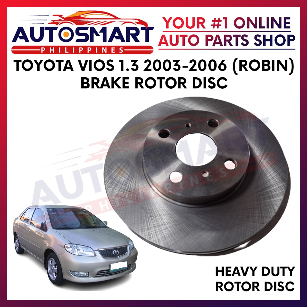 Toyota Vios 1.3 (Robin) 20032006 Brake Rotor Disc Shopee Philippines