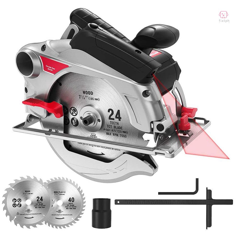 FIP Meterk 1500W Circular Saw with Single Beam Laser Guide Shopee