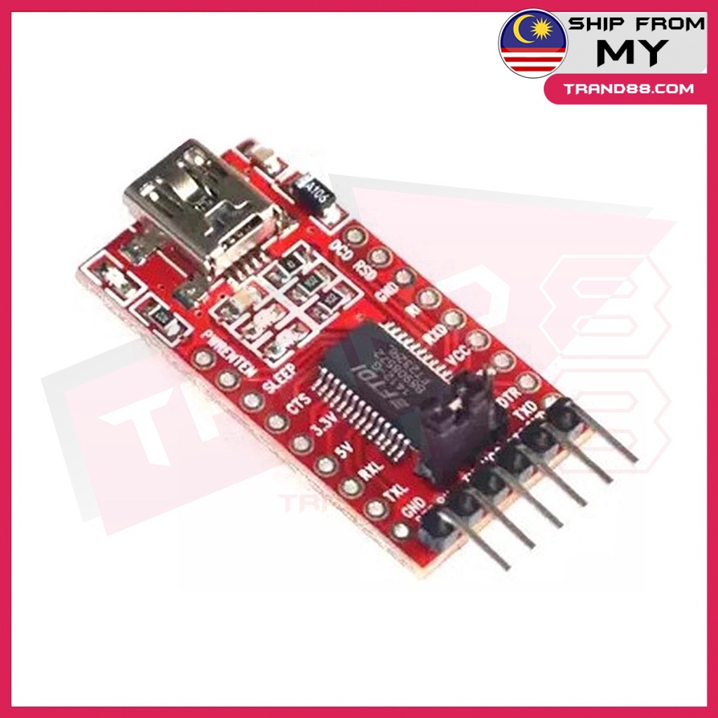 Ft232rl ftdi usb to ttl 3 3v 5v usb adapter module arduino pro mini