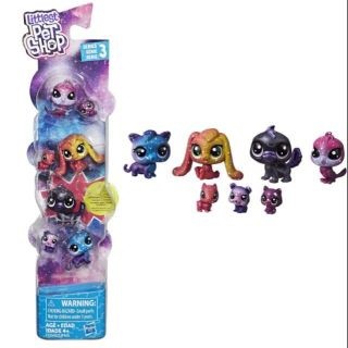 Littlest Pet Shop Frosted Wonderland Pink Collection Figure 7-Pack