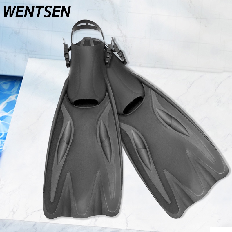 &2022 new diving fins long adult Boots Adjustable Shoes free diving