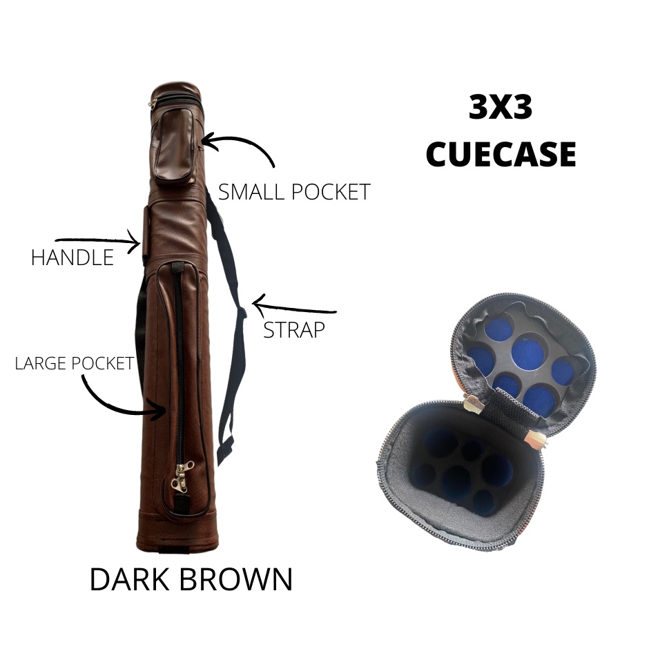 3x3 Billiard Cue Case (billiard accessories/ cue case/ hard case ...